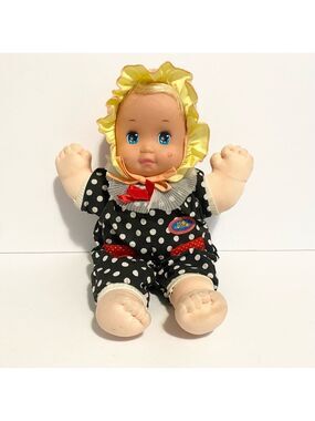 Magic Nursery Soft Baby Doll 1989 Vintage Toy w Outfit Clothing Hat 80s Plush